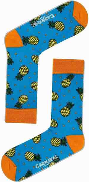 Foto: Sokken   socks   katoen   kleurrijke sokken   unisex   verjaardag cadeau   kerstcadeau   maat 37 44   ananas