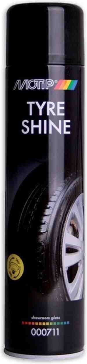 Foto: Motip car care black tyre shine bandenzwart en bandenconditioner in 600ml spuitbus