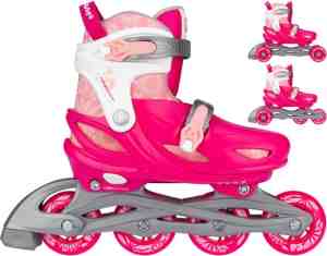 Foto: Nijdam 3 in 1 inline skates verstelbaar floral switch fuchsiawitrozezilvergrijs 29 32