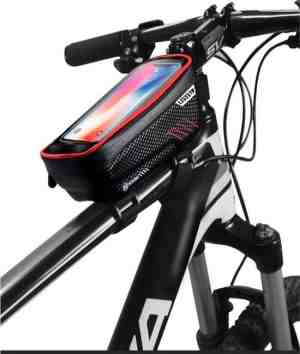 Foto: Levevis  fietstas frame telefoonhouder fiets  mtb zadeltas racefiets elektrische fietsen mountainbike  tot 68 inch   160 ml zwart met rood 