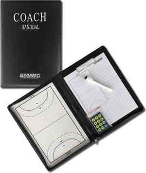 Foto: Sportec coachmap handbal magnetisch 52 x 36 cm zwart