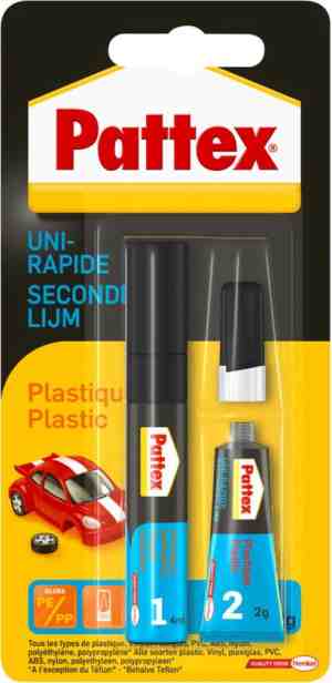 Foto: Pattex plastics lijm 2 g universele plasticlijm voor alle toepassingen bindend gebruik plasticlijm 