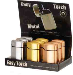 Foto: V fire easy torch aansteker gasaansteker stormaansteker jet flame metaal display 9 stuks goud zilver brons