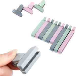 Foto: Twinza zaksluiter clips sluiting voor zakken afdichting clip vershoud knijpers keuken accessoires 3 kleuren set van 12 stuks