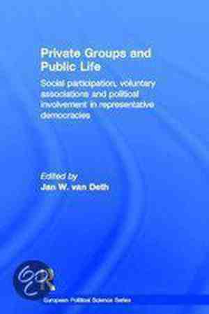 Foto: Routledgeecpr studies in european political science  private groups and public life