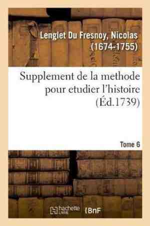 Foto: Supplement de la methode pour etudier l histoire avec un suppl ment au catalogue des historiens
