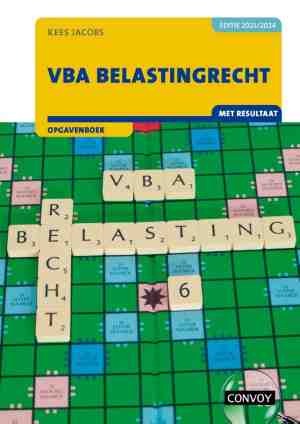 Foto: Vba belastingrecht met resultaat 2023 2024 opgavenboek