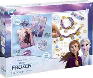 Foto: Disney frozen totum 2 in 1 knutselset fashion armbandjes maken en diamond painting glitter kaarten 2 activiteiten