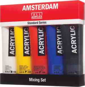 Foto: Amsterdam standard series acrylverf mengset 5 x 120 ml