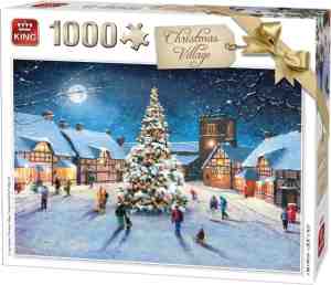 Foto: King puzzel 1000 stukjes 68 x 49 cm christmas village legpuzzel kerst winter