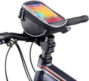 Foto: Fiets stuurtas met smartphone houder   fiets stuur telefoonhouder tas   large tot 6 3 inch