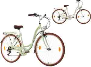 Foto: Ks cycling fiets citybike 6 versnellingen damesfiets eden 28 inch wit 48 cm