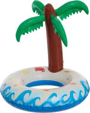 Foto: Eilandpalmboom opblaasbare zwembandzwemring 79 x 85 cm speelgoed voor kinderen en volwassenen   buitenspeelgoed zwembandzwemringen   waterspeelgoed