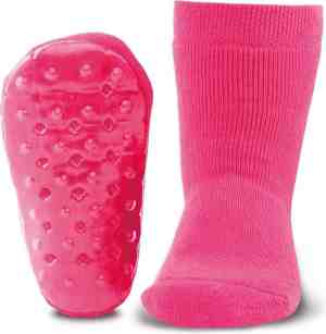 Foto: Antislip sokken effen fuchsia 23 24