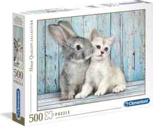 Foto: Clementoni   puzzel 500 stukjes high quality collection cat bunny puzzel voor volwassenen en kinderen 14 99 jaar 35004