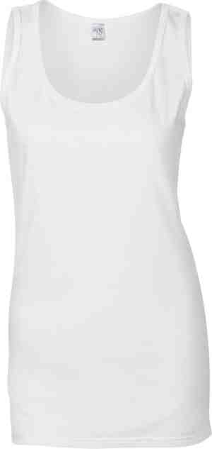 Foto: Gildan dames zachte stijl tank top vest wit 