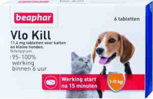 Foto: Beaphar vlo kill   kleine hondkat   tot 11 kg   6 tabletten