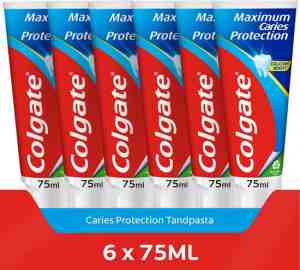 Foto: Colgate caries protection tandpasta 6 x 75 ml tegen gaatjes voordeelverpakking