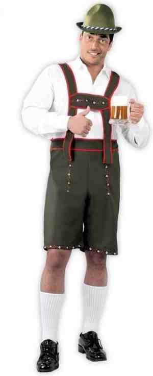 Foto: Oktoberfest groenerode tiroler lederhosen verkleed kostuumbroek voor heren   carnavalskleding voordelige oktoberfestbierfeest verkleedoutfit 4850