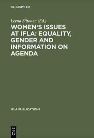 Foto: Ifla publications106  womens issues at ifla  equality gender and information on agenda