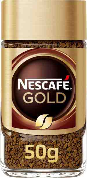 Foto: Nescafe gold   instantkoffie gebrande en gemalen koffie   50 g per 4 stuks