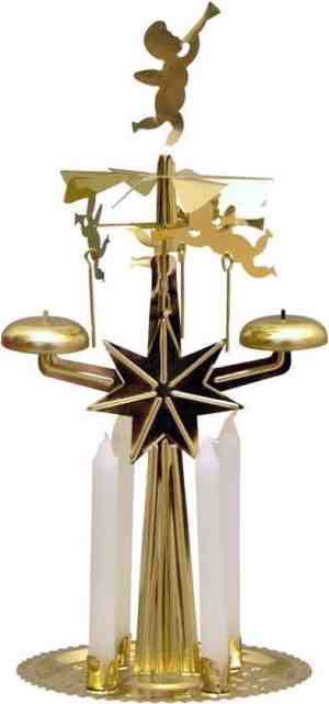 Foto: Angel chimes kerstmolen brass goud   original swedish design