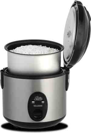 Foto: Solis compact rice cooker 821 rijst koker   rice cooker   4 porties   zilver