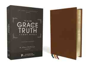 Foto: Nasb the grace and truth study bible premium goatskin leather brown premier collection black letter 1995 text art gilded edges comfort print