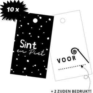 Foto: 10 x sinterklaas cadeaulabels   cadeaukaartjes   persoonlijke tekst opschrijven   kaartje voor aan een cadeau   4 x 7 cm