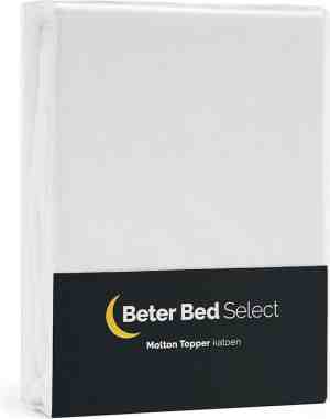 Foto: Beter bed select molton topper 180 x 210220 cm   matrasbeschermer   matrashoes   10 cm   wit