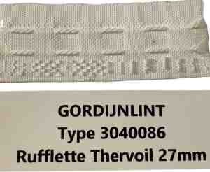 Foto: Rufflette gordijnband gordijnlint thervoil 27 mm prijs per 10 m