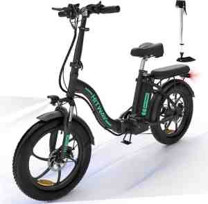 Foto: Hitway bk6 elektrische fiets opvouwbare e bike 20 inch fat tire 250w motor 11 2ah zwart