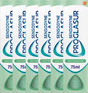 Foto: Sensodyne tandpasta 6 x 75 ml proglasur daily protection voordeelverpakking