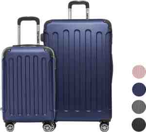 Foto: Trvlmore kofferset 2 delig 38 l handbagage 110 donkerblauw