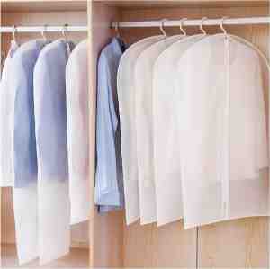 Foto: Kledinghoes kledingzakken opbergtas kleding opbergzak transparant 60 x 100 cm 5stuks