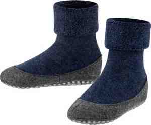 Foto: Cosyshoe slofsokken voor meisjes en jongens comfortabel warm winter antislip ondoorzichtig zacht mid rise met vilten zool zonder motief met noppen merinowol blauw kinderen sokken   maat 23 24