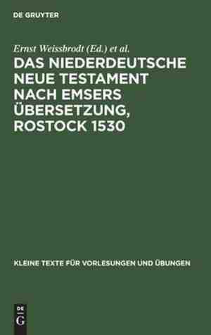 Foto: Das niederdeutsche neue testament nach emsers bersetzung rostock 1530