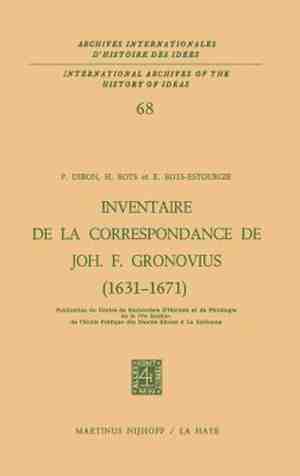 Foto: International archives of the history of ideas archives internationales dhistoire des idees  inventaire de la correspondance de johannes fredericus gronovius 1631 1671