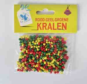 Foto: Design 407 nl rood geel groene kralen 50 gram groen carnaval vastelaovend decoratie accessoires versiering limburg