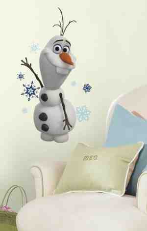 Foto: Disney frozen olaf the snow man muurornament 14 x 27 cm multi