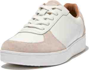 Foto: Fitflop rally leathersuede panel sneakers wit   maat 42