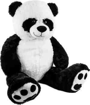 Foto: Brubaker   xxl panda knuffel beer   teddybeer   100cm   pandabeer   teddybear groot   knuffelbeer   pluche speelgoed