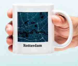 Foto: Cadeau mok plattegrond rotterdam