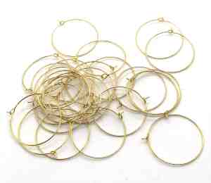 Foto: Hoop earrings 30mm goudkleurig 100 stuks