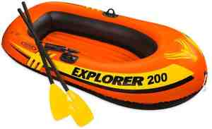 Foto: Intex explorer pro 200 opblaasboot 2 persoons oranje