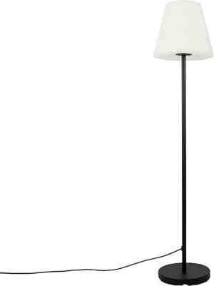 Foto: Qazqa virginia design vloerlamp staande lamp 1 lichts h 150 cm zwart buitenverlichting