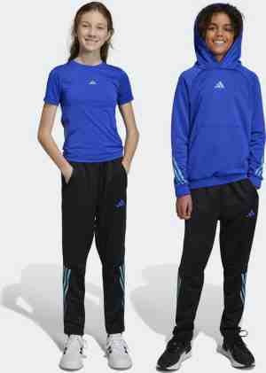 Foto: Adidas performance train icons aeroready 3 stripes knit broek   kinderen   zwart   164