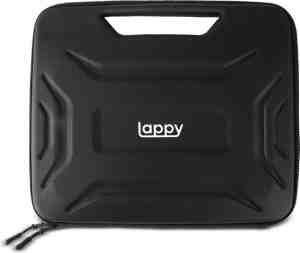 Foto: Lappy rugged laptoptas   tot 14 inch   laptophoes met handvat en organizer   verstevigde hoes tegen valbescherming   zwart