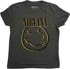 Foto: Nirvana heren tshirt xs inverse smiley zwart