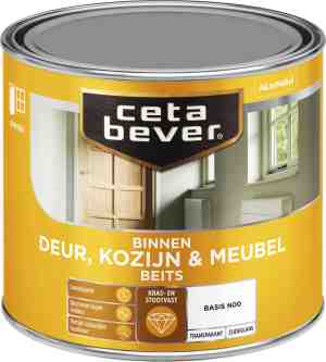 Foto: Cetabever binnenbeits deur kozijn meubel transparant zijdeglans white wash 500 ml